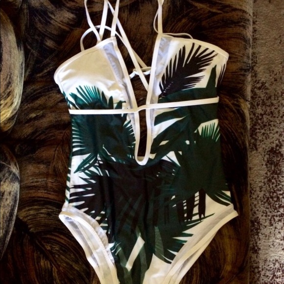 Tropical One Piece Swim Suit - Picture 5 of 6